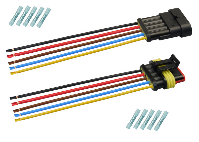 AMP Superseal Stecker Buchse 4-polig 0,50² konfektioniert Kabel Elektrik KFZ LKW