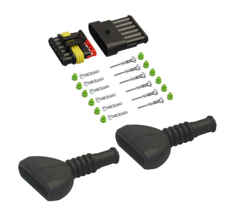 BOOT Motorrad LKW AMP Superseal Stecker Set 5-polig 0,35-0,50 KFZ