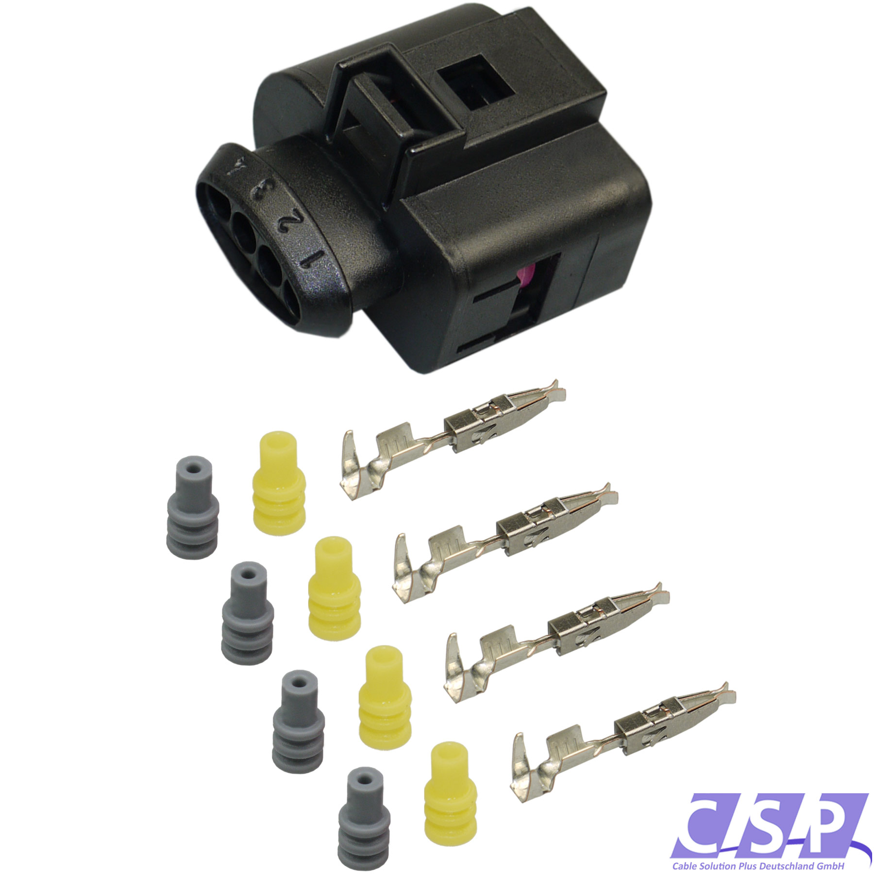 OEM 1J0973704 1J0 973 704 VW Stecker Reparatursatz Steckverbinder Buchse 4-pol