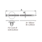 Preview: 5x Kabelbinder 180x4,5mm, Teller mit Steckfuß f. Loch 8,0-8,2, für Bündel 5-40mm