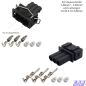 Preview: Reparatur Set JPT Stecker 3-polig Buchse Stift 357972753 357972763 passend zu VW