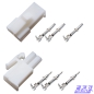 Preview: Stecker Set 2-polig Stift Buchse Serie Mini Universal MATE-N-LOK Steckverbinder