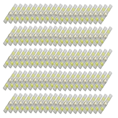 100x Lötverbinder 4,00 - 6,00²  gelb Kleber Schrumpfverbinder Quetschverbinder