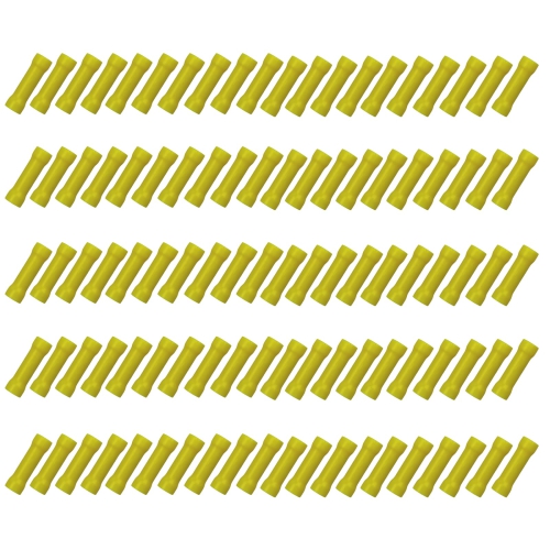 100x Stoßverbinder 4,00 - 6,00²  gelb Quetschverbinder Kabelverbinder Elektrik