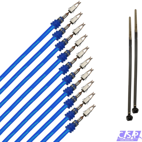 10x Kabel JPT Junior Power Timer Buchse Einzelleitung gedichtet 1,00mm² blau