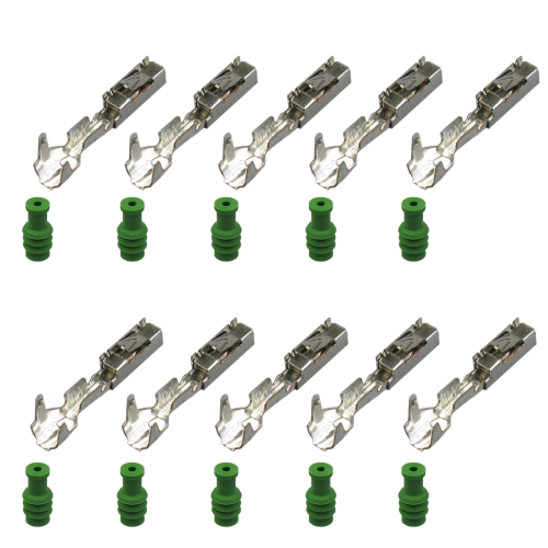 10x MQS Quadlok MOST FAKRA PIN Crimp Buchse Kontakt Seal 0,25²-0,50² gedichtet