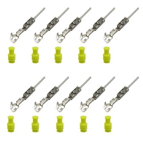 10x MQS Quadlok MOST FAKRA PIN Crimp Stift Kontakt Seal 0,25²-0,50² gedichtet