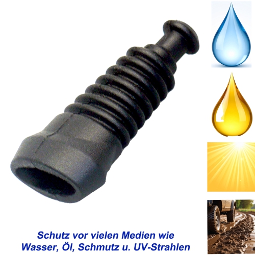 1x Superseal Gummitülle 4-polig Knickschutz Tülle KFZ LKW Motorrad Quad Elektrik