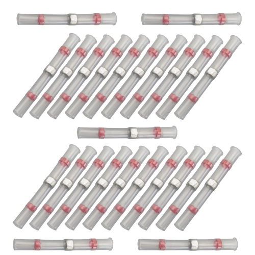 25x Lötverbinder 0,50 - 1,50²  rot Kleber Schrumpfverbinder Quetschverbinder