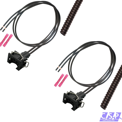 2x Reparatursatz Kabelsatz 2-polig Stecker wie VW 037906240 Einspritzventil EV1