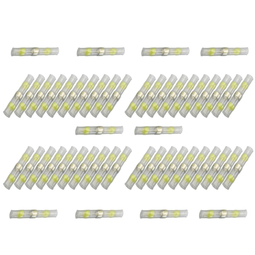 50x Lötverbinder 4,00 - 6,00²  gelb Kleber Schrumpfverbinder Quetschverbinder