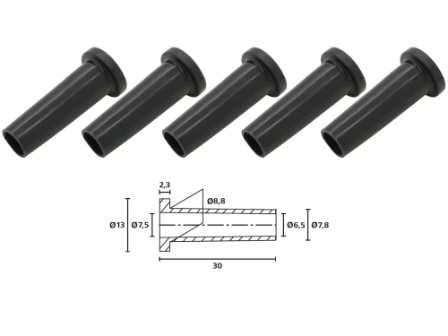 5x Hellermann TYP HV2210 Tülle Knickschutztülle Durchführungstülle Elektrik