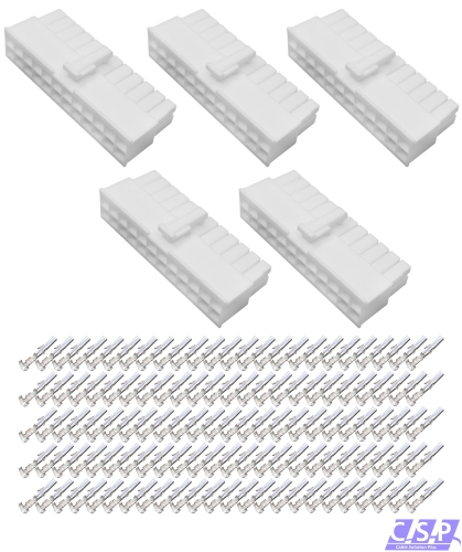 5x Set 24-pol Stecker Molex Mini-Fit Jr Buchse 39-01-2245, 5557-24-R, 39-00-0038