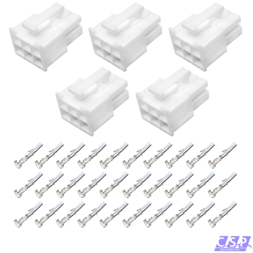 5x Set 6-pol Stecker Molex Mini-Fit Jr Buchse 39-01-2065, 5557-06-R, 39-00-0038