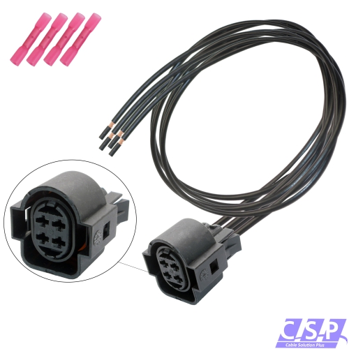 Kabelsatz Buchse Stecker 4-polig FLRY 1,50² passt zu VW 1H0973734, 1H0 973 734 Scheinwerfer