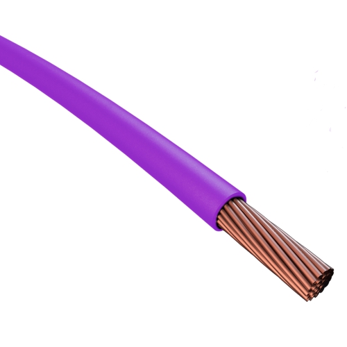 Leitung Kabel Hochtemp., Huber Suhner Typ RADOX® 155 RXL, violett 0,25², ME Ware