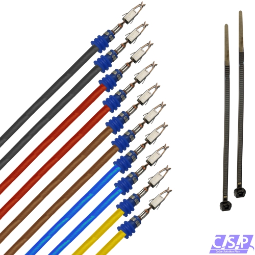 10x Kabel JPT Junior Power Timer Buchse Einzelleitung gedichtet 1,00mm² im Farbmix