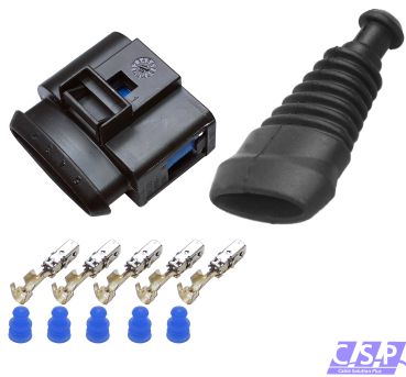 Reparatursatz 1J0973999A Stecker 5-pol Luftmassenmesser, Gummitülle, kompatibel mit AUDI VW SEAT SKODA