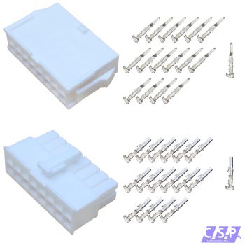 Set 18-polig Molex Mini-Fit Jr. Buchse 39-01-2185   Stift 39-01-2186, 5557, 5559