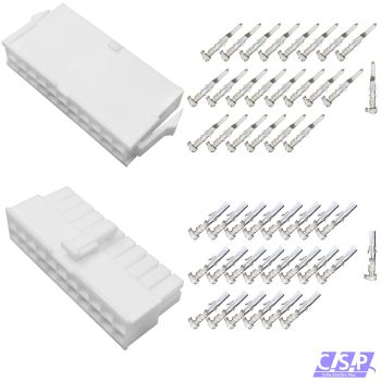 Set 22-polig Molex Mini-Fit Jr. Buchse 39-01-2225   Stift 39-01-2226, 5557, 5559