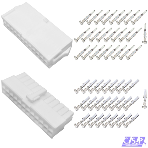Set 24-polig Molex Mini-Fit Jr. Buchse 39-01-2245   Stift 39-01-2246, 5557, 5559