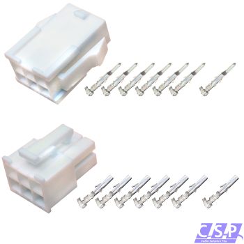 Set 6-polig Molex Mini-Fit Jr. Buchse 39-01-2065   Stift 39-01-2066, 5557, 5559
