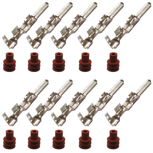 Set Kontakte Stift 2,8x0,8 1,00²-2,50² AK9906 / 12131100 / Seal braun 357972741A