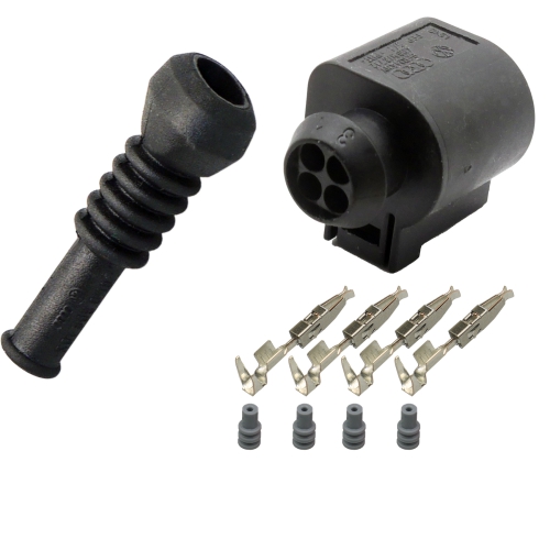 Stecker 4-polig Reparatursatz Schutzkappe 4B0973712 passt zu VW Skoda Seat Audi