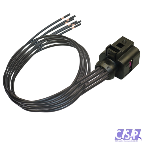 Reparatursatz Kabelsatz 6-pol. Buchse Stecker passt zu VW AUDI SEAT 1J0973713
