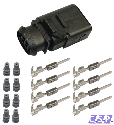 8 pin 8P Stecker Fahrzeugstecker für Anhänger und Wohnwagen - Cablematic