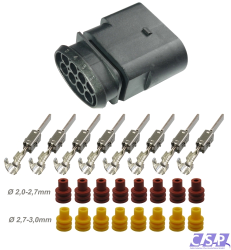 Stecker passt zu VW 8D0973834 Reparatursatz Stift 8-pol. 1,00-2,50² 8D0 973 834