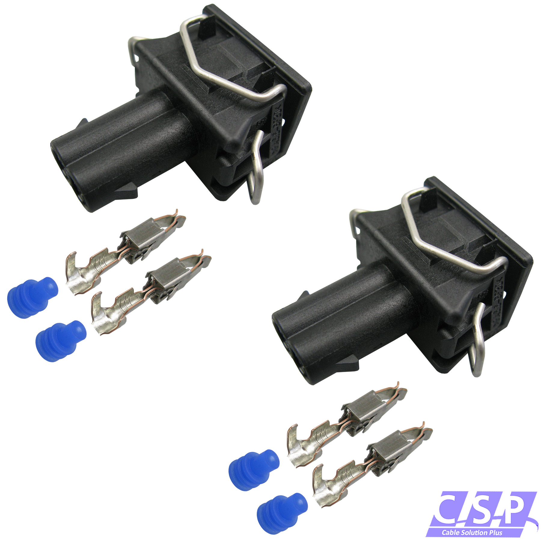 2x Reparatursatz 2-polig JPT Stecker passt zu VW 037906240 Einspritzventil  EV1