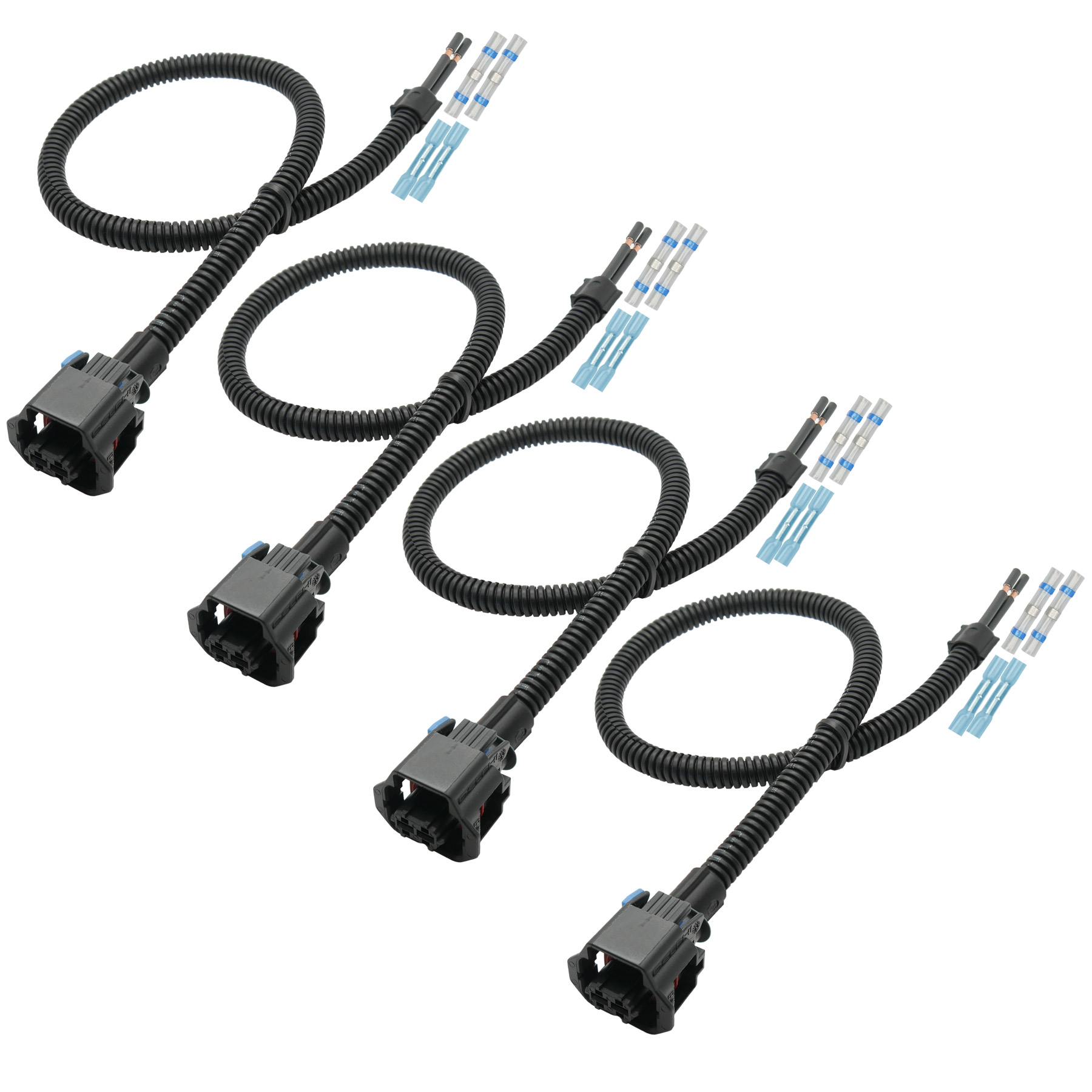 4x Stecker Silikon Kabelsatz Einspritzdüse Injektor BMW Opel Fiat Alfa CDTi  JTDM