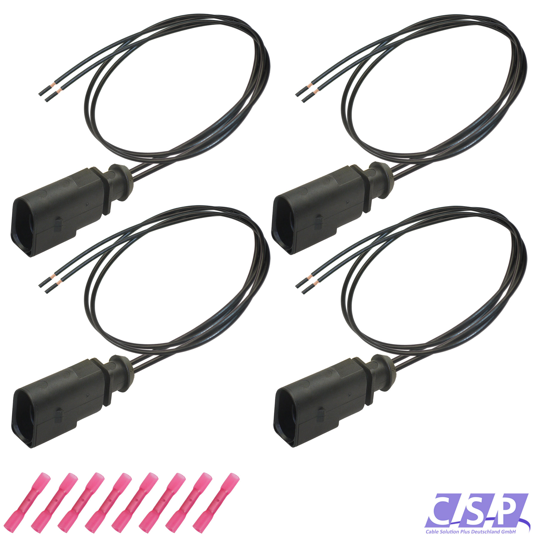 4x Stecker VW 1J0973802 Reparatursatz 2-pol. Kabelsatz Stift 1J0 973 802  ABS ESP