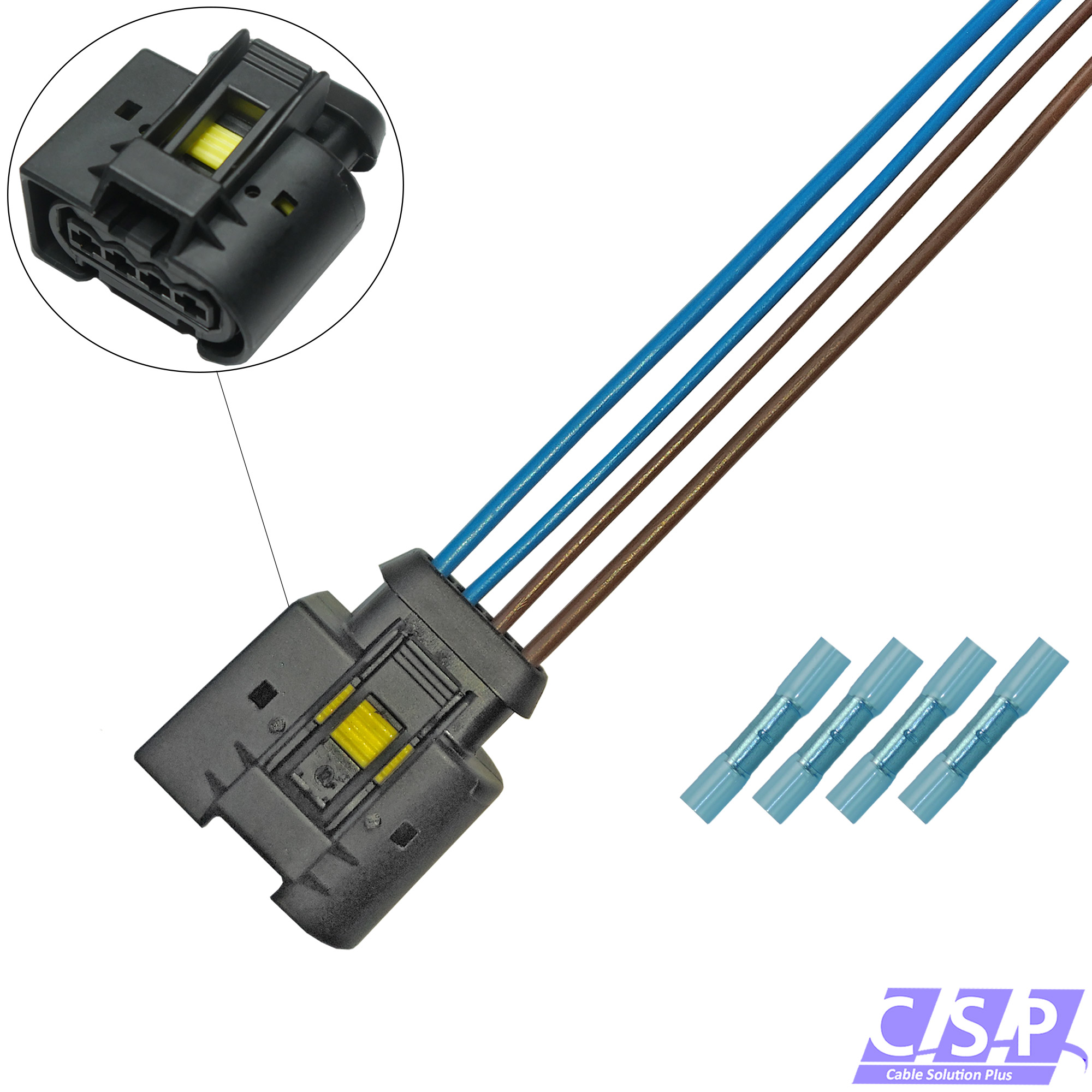 Reparaturset Kabel 4-polig Stecker wie VW 3C0973714 AGR Ventil,  Drosselklappe