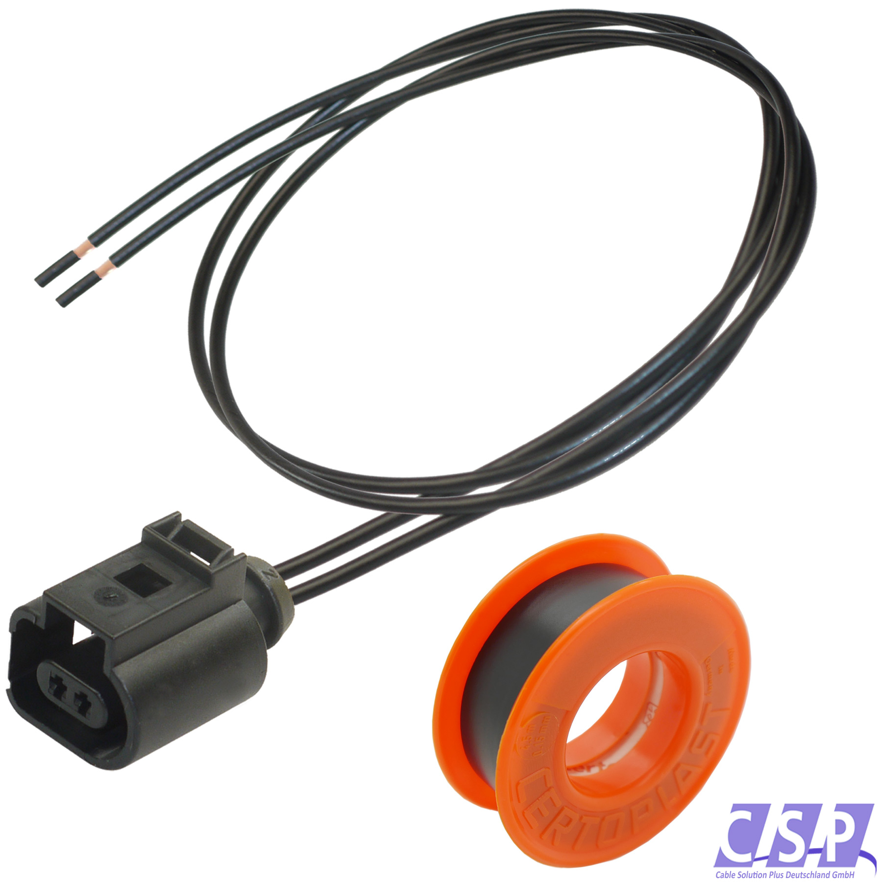 Buchse Stecker VW 1J0973702 Kabelsatz 2-pol PVC Tape Isolierband AUDI ABS ESP