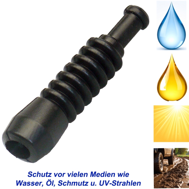 10x Superseal Gummitülle 2-polig Knickschutz Tülle KFZ LKW Motorrad Quad Elektrik