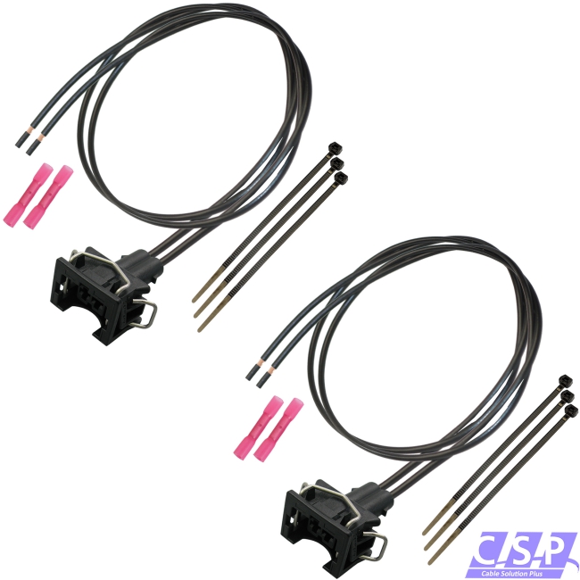 2x Reparatursatz Kabelsatz 2-polig Stecker wie VW 037906240 Einspritzventil EV1