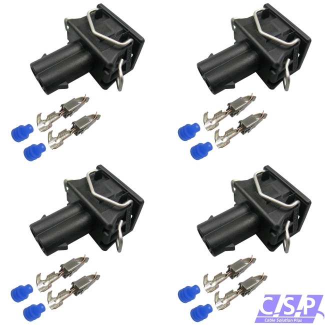4x Reparatursatz 2-polig JPT Stecker passt zu VW 037906240 Einspritzventil EV1