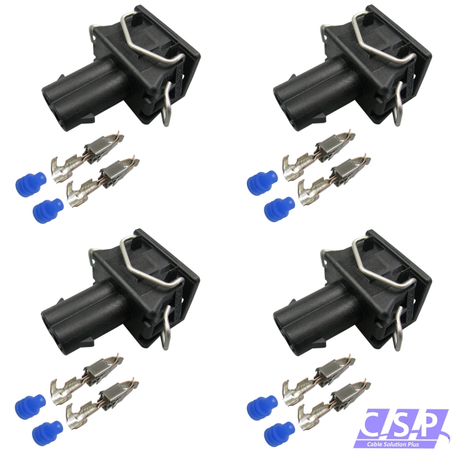 Autoelektrik24 - 4x Reparatursatz 2-polig JPT Stecker passt zu VW 037906240  Einspritzventil EV1