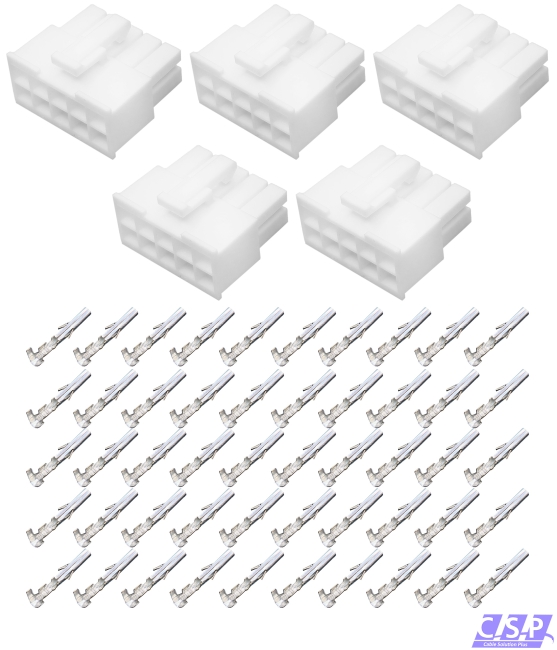 5x Set 10-pol Stecker Molex Mini-Fit Jr Buchse 39-01-2105, 5557-10-R, 39-00-0038