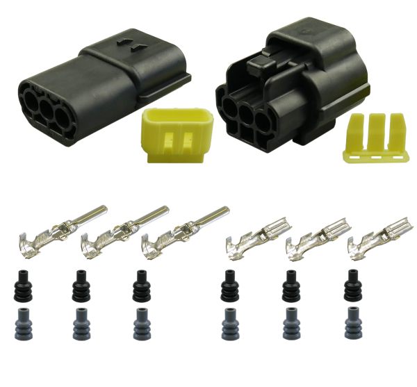 Econoseal 070 J Mark II Serie Stift- Buchsengehäuse 3-pol. Set LKW AUTO Motorrad