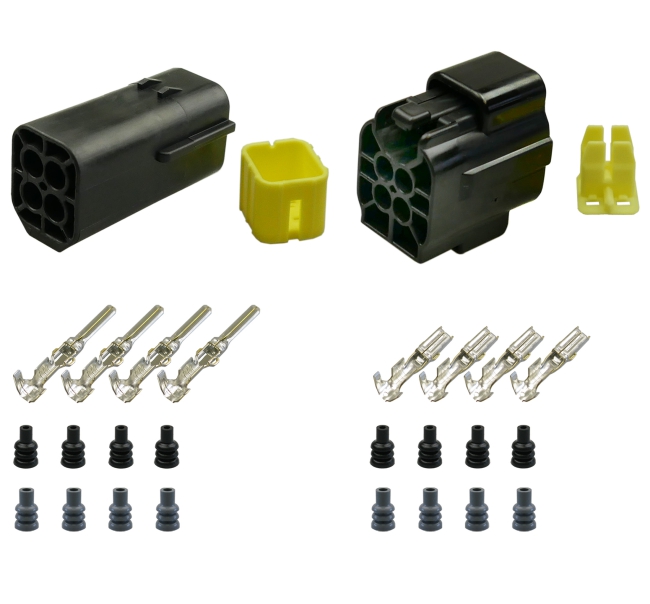 Econoseal 070 J Mark II Serie Stift- Buchsengehäuse 4-pol. Set LKW AUTO Motorrad