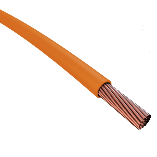 Leitung Kabel Hochtemp., Huber Suhner Typ RADOX® 155 RXL, orange 1,50², ME Ware
