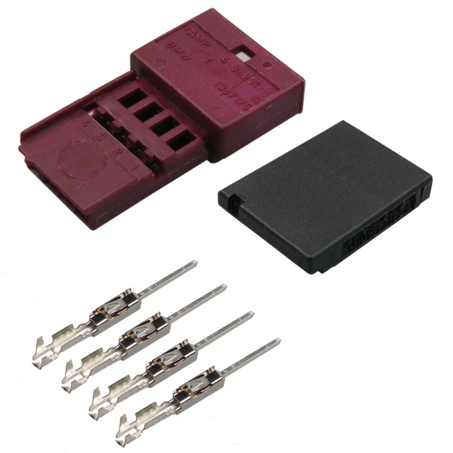 Reparatur Set Stecker 4-polig MQS Stift   Buchse Gehäuse 8377240.9 u. 1387175