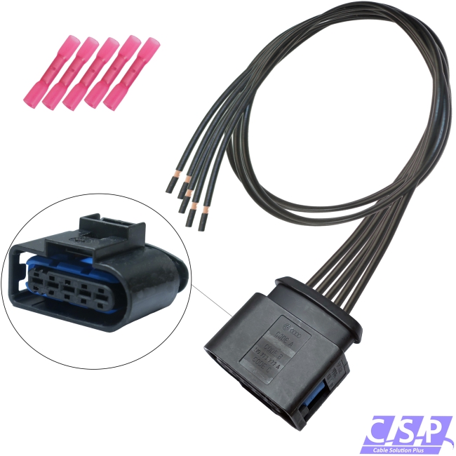 Reparatursatz Kabelbaum 1J0973999A Stecker 5-pol Luftmassenmesser kompatibel mit AUDI VW SEAT SKODA