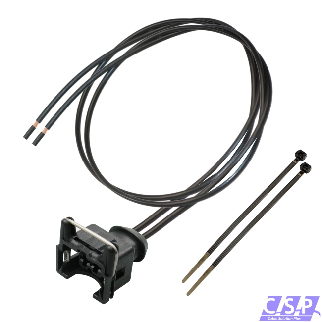 Reparatursatz Kabelsatz 2-polig JPT Stecker Buchse TE 828657-3 Kabelbinder