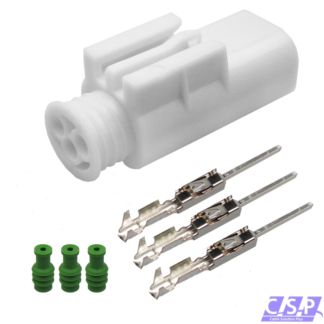 Reparaturset 3-polig Navi, GPS Stecker 2-967082-3 f. Motorrad kompatibel zu BMW