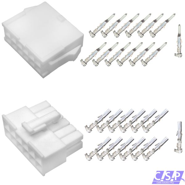 Set 12-polig Molex Mini-Fit Jr. Buchse 39-01-2125   Stift 39-01-2126, 5557, 5559
