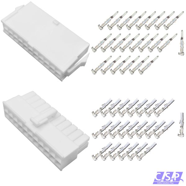 Set 22-polig Molex Mini-Fit Jr. Buchse 39-01-2225   Stift 39-01-2226, 5557, 5559